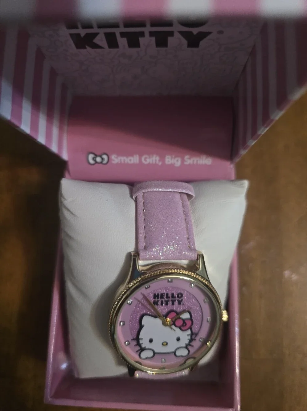Hello Kitty Pink Glitter Dial Watch